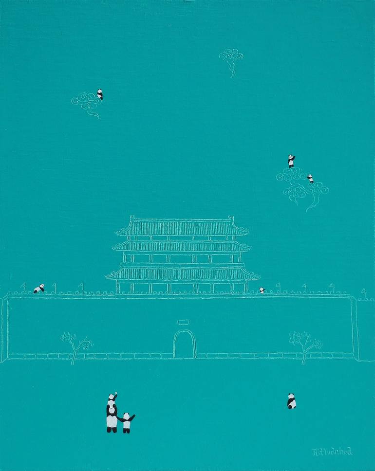 Original Contemporary Architecture Painting by Yuanhua Jia