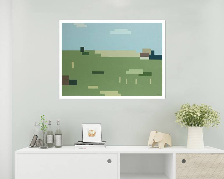 Original Abstract Landscape Painting by Yuanhua Jia