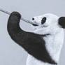 JiaYuanhua - black and white - pandas art