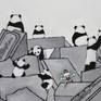 JiaYuanhua - cityscape - pandas art - tetris game