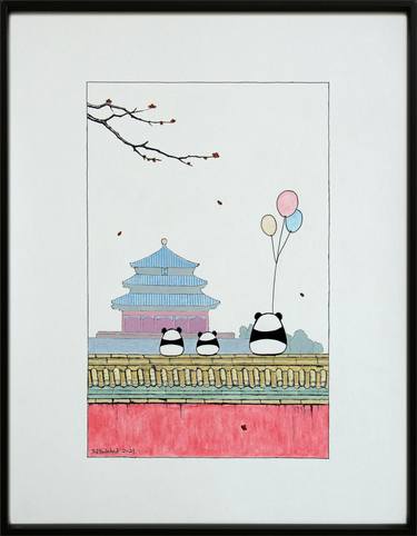 Original Figurative Architecture Drawings by Yuanhua Jia