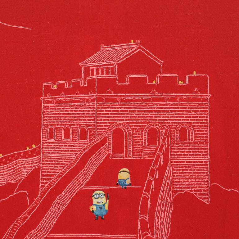 Original Contemporary Cartoon Painting by Yuanhua Jia