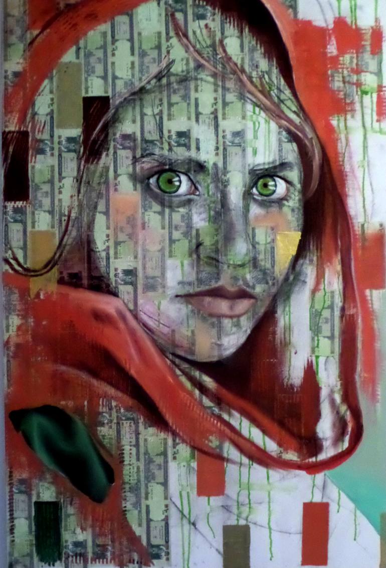Original Abstract People Painting by Jan Herzberg