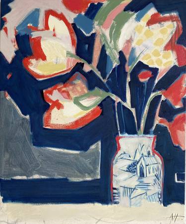 Print of Expressionism Floral Paintings by Anna Hymas