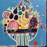 Fruit Bowl with Birds by Anna Hymas