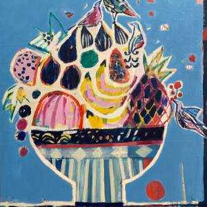 Fruit Bowl with Birds