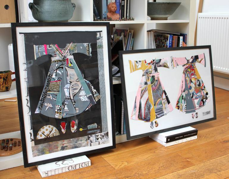 Original Abstract Expressionism Fashion Collage by Anna Hymas