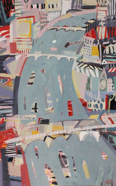 Print of Abstract Expressionism Cities Paintings by Anna Hymas