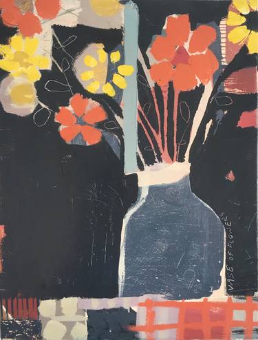 Print of Expressionism Floral Paintings by Anna Hymas