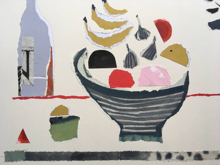 Original Abstract Expressionism Food & Drink Collage by Anna Hymas