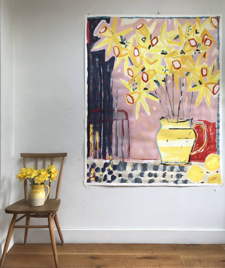 Original Expressionism Floral Painting by Anna Hymas