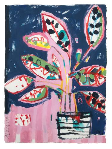 Print of Abstract Expressionism Floral Paintings by Anna Hymas