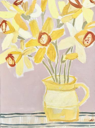 Daffodils in a Yellow Jug thumb