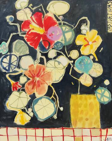 Print of Expressionism Floral Paintings by Anna Hymas