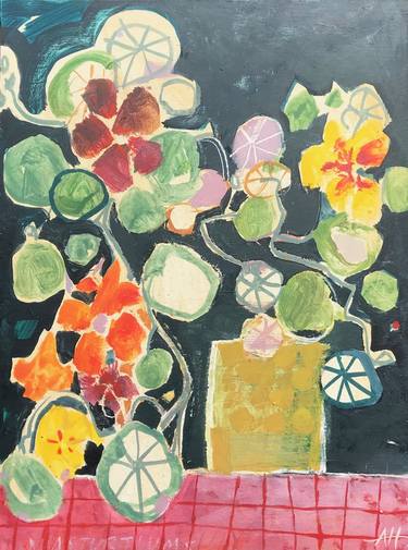 Print of Expressionism Floral Paintings by Anna Hymas