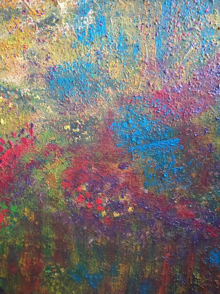 Original Expressionism Garden Painting by Ludwina Van Hyfte