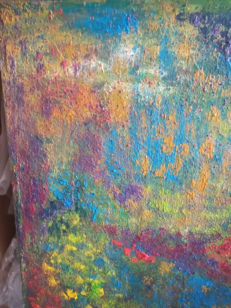 Original Expressionism Garden Painting by Ludwina Van Hyfte
