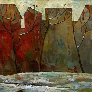 Original Expressionism Landscape Paintings by Laima Goda