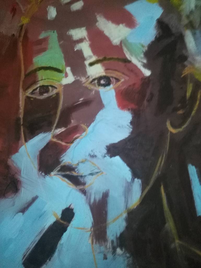 Original Abstract People Painting by Tarisai Munzvenga