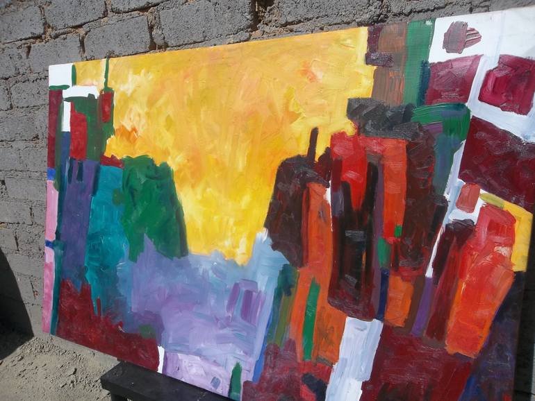 Original Modernism Abstract Painting by Tarisai Munzvenga