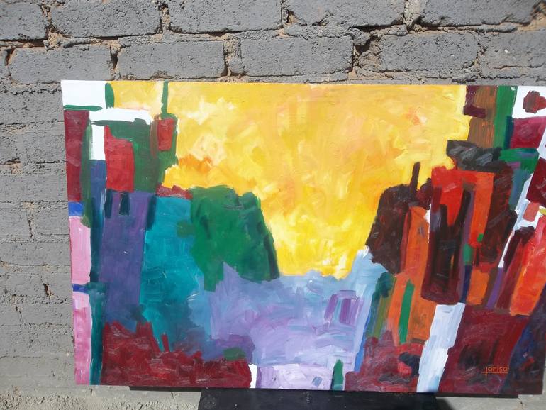 Original Modernism Abstract Painting by Tarisai Munzvenga