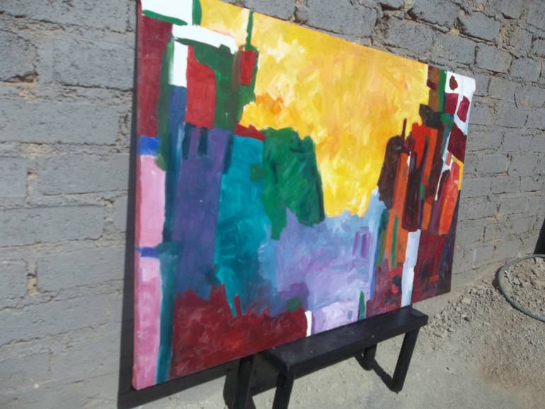 Original Modernism Abstract Painting by Tarisai Munzvenga