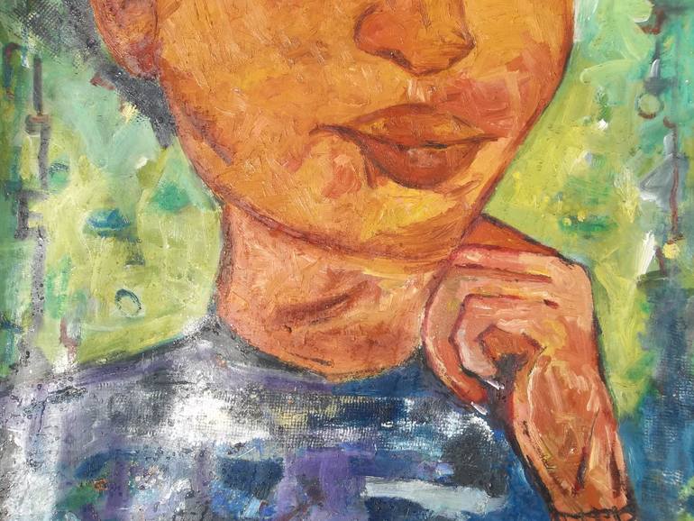 Original Impressionism Floral Painting by Tarisai Munzvenga