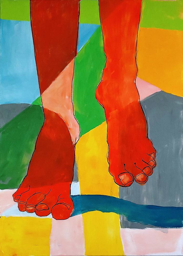 Original Abstract Expressionism Sports Paintings by Maria Nahlik