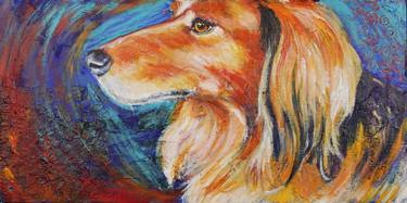 Original Dogs Painting by Amy Rueter