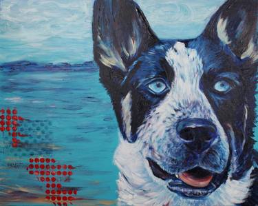 Original Dogs Painting by Amy Rueter