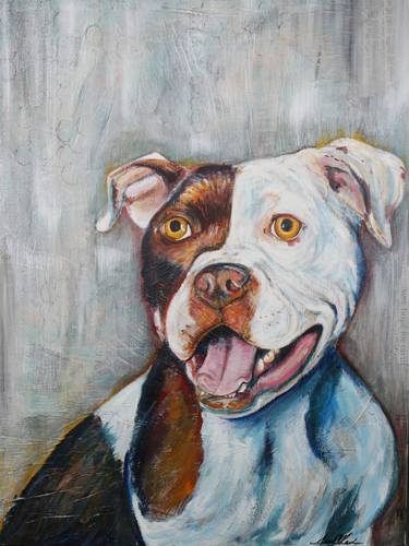 Original Portraiture Dogs Paintings by Amy Rueter