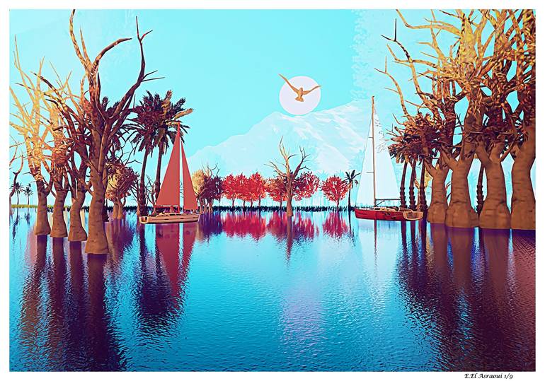 Original Contemporary Beach Digital by Abderrahim El Asraoui