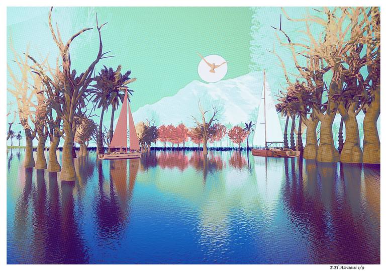 Original Contemporary Landscape Digital by Abderrahim El Asraoui