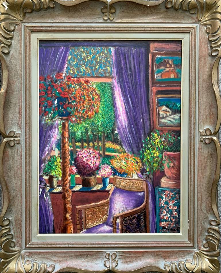Original Impressionism Architecture Painting by Abderrahim El Asraoui