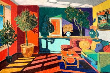 Original Expressionism Architecture Paintings by Abderrahim El Asraoui