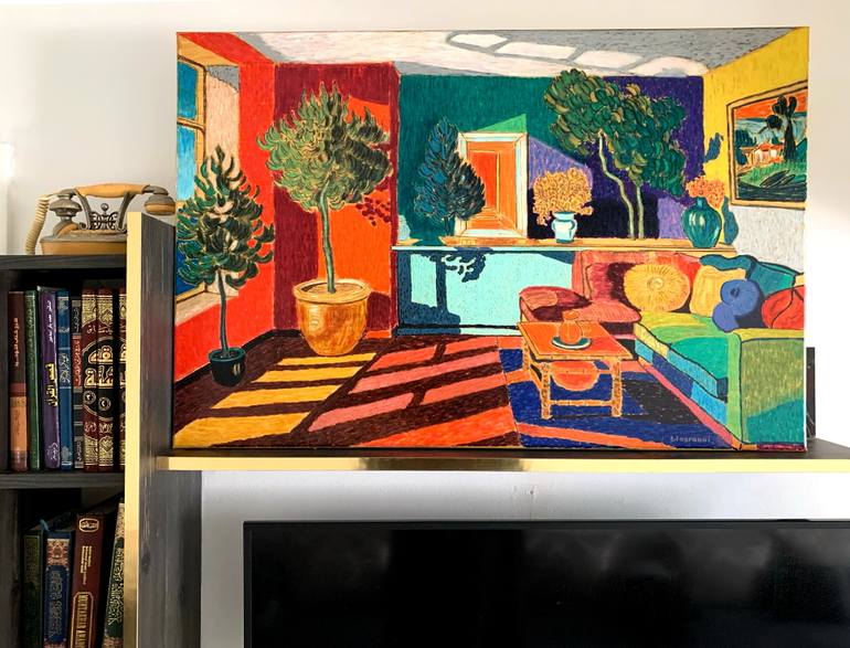 Original Expressionism Architecture Painting by Abderrahim El Asraoui