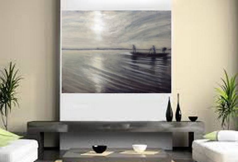Original Abstract Landscape Painting by Abderrahim El Asraoui