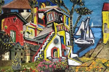 Original Landscape Collage by Abderrahim El Asraoui