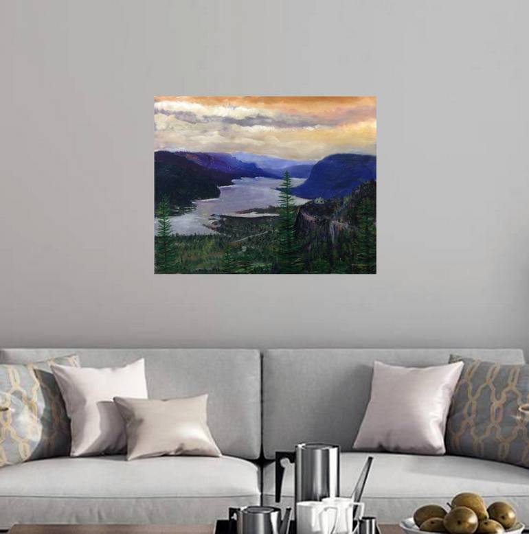 Original Abstract Landscape Painting by Abderrahim El Asraoui