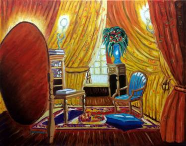 Original Impressionism Interiors Paintings by Abderrahim El Asraoui
