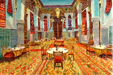 Print of Cubism Architecture Paintings by Abderrahim El Asraoui