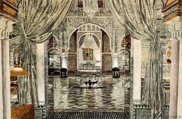 Print of Impressionism Interiors Paintings by Abderrahim El Asraoui