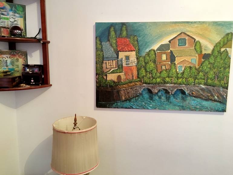 Original Impressionism Landscape Painting by Abderrahim El Asraoui
