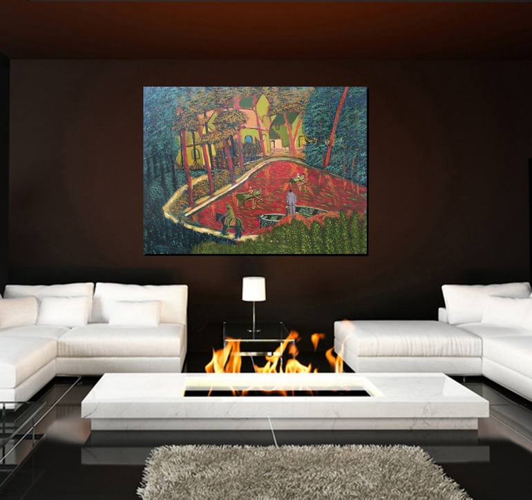Original Impressionism Nature Painting by Abderrahim El Asraoui