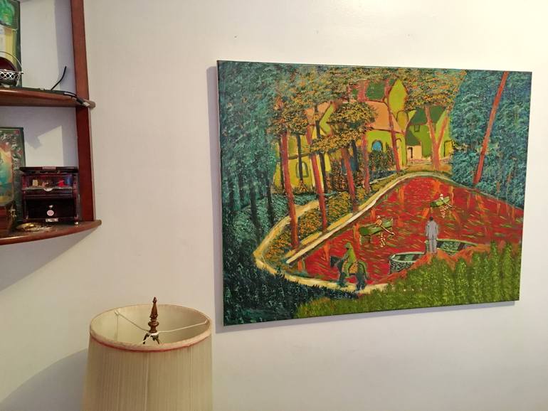 Original Impressionism Nature Painting by Abderrahim El Asraoui