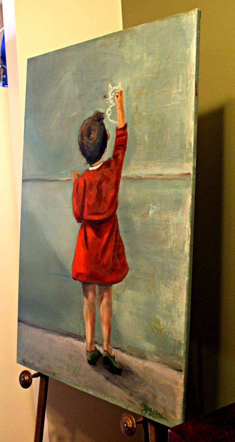 Original Figurative Children Painting by Jody Scott-Olson