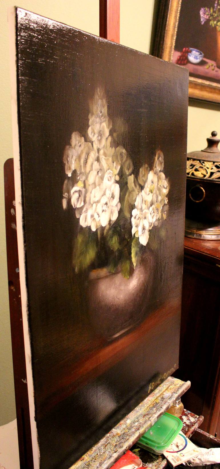 Original Old masters Floral Painting by Jody Scott-Olson