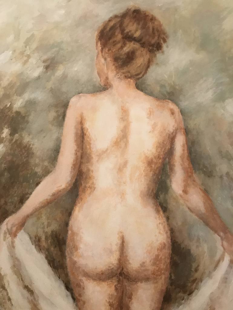 Original Figurative Nude Painting by Anna Barnes-Haslam