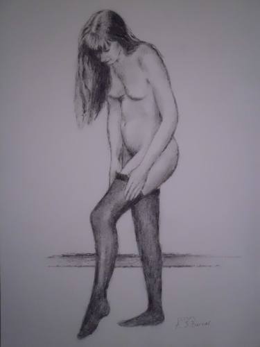 Original Figurative Nude Drawings by Anna Barnes-Haslam