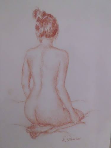 Original Figurative Nude Drawings by Anna Barnes-Haslam